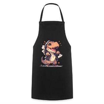 Dino Baby T- Rex Baby Trex Dinos Dinosaur - Cooking Apron - black - Front - AI Model Male 185 dark (185cm)