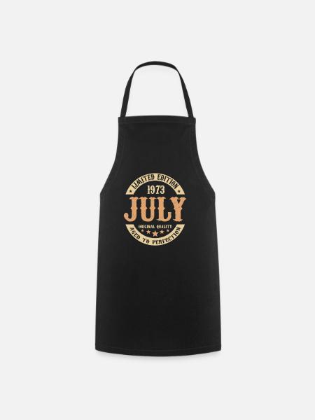 Juillet 1973 Cadeau d’anniversaire vintage - Tablier de cuisine - noir
