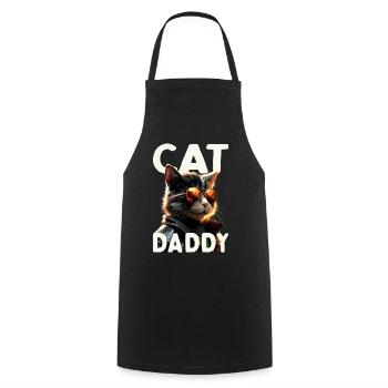 Cat Daddy Cats Father Cat Dad Dad Father's Day Cat - Cooking Apron - black - Front - AI Model Male 185 dark (185cm)