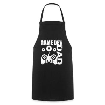 Game Developer Dad - Cooking Apron - black - Front - AI Model Male 185 dark (185cm)