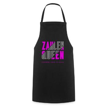 Zahlen Queen - Kochschürze - Schwarz - Vorne - AI Model Male 185 dark (185cm)