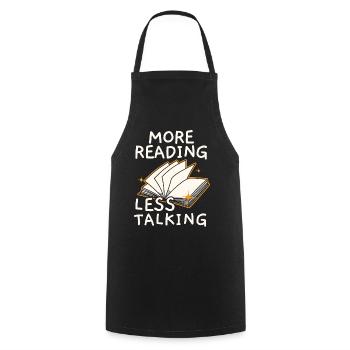 Read more less Talk Books Read book - Cooking Apron - black - Front - AI Model Male 185 dark (185cm)
