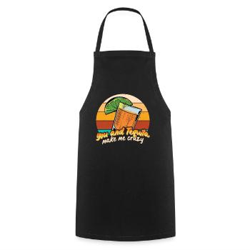 Tequila Alkohol Mexikanisch Mexiko Latino - Kochschürze - Schwarz - Vorne - AI Model Male 185 dark (185cm)