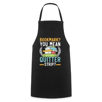 Reading is a ticket to the adventure of reading a book - Cooking Apron - black - Front - AI Model Male 185 dark (185cm)
