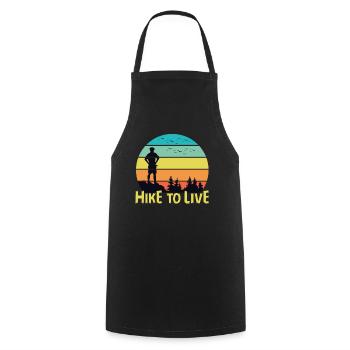 Hike To Live - Cooking Apron - black - Front - AI Model Male 185 dark (185cm)