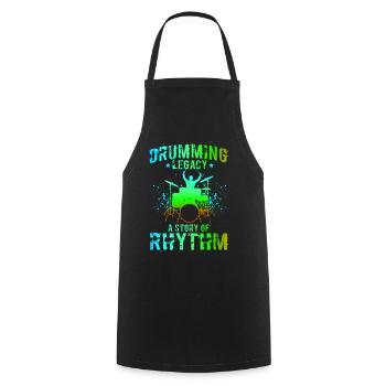 Rock 'n' Roll Music, Dancing, Concert, Festival - Cooking Apron - black - Front - AI Model Male 185 dark (185cm)