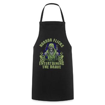 Zombie Horror Horror Film Festival + Halloween - Cooking Apron - black - Front - AI Model Male 185 dark (185cm)