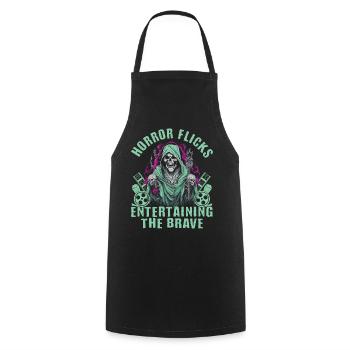 Zombie Horror Horror Film Festival + Halloween - Cooking Apron - black - Front - AI Model Male 185 dark (185cm)