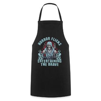 Zombie Horror Horror Film Festival + Halloween - Cooking Apron - black - Front - AI Model Male 185 dark (185cm)