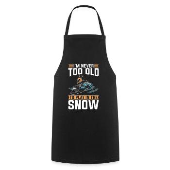 Snowmobile Racing I'm Never Too Old To Snowmobile - Kochschürze - Schwarz - Vorne - AI Model Male 185 dark (185cm)