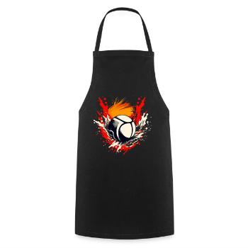 Volley-ball - Tablier de cuisine - noir - Devant - AI Model Male 185 dark (185cm)