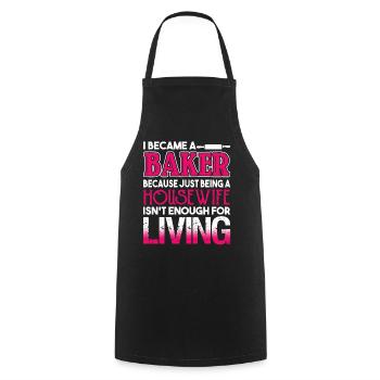 Baker I Became A Baker - Cooking Apron - black - Front - AI Model Male 185 dark (185cm)
