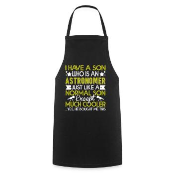 Astronomer My Son Is An Astronomer - Cooking Apron - black - Front - AI Model Male 185 dark (185cm)