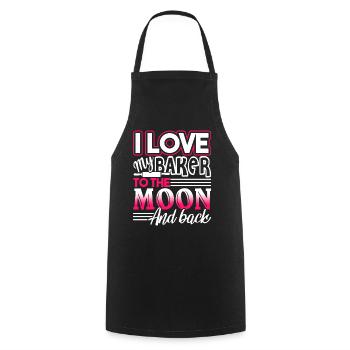 Baker I Love My Baker To The Moon And Back - Cooking Apron - black - Front - AI Model Male 185 dark (185cm)
