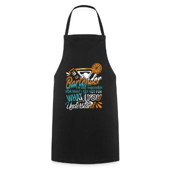 Bartender I'm A Bartender - Cooking Apron - black - Front - AI Model Male 185 dark (185cm)