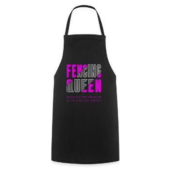 Fencing Queen - Cooking Apron - black - Front - AI Model Male 185 dark (185cm)