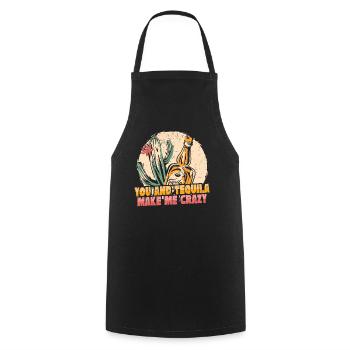 Tequila Alkohol Mexikanisch Mexiko Latino - Kochschürze - Schwarz - Vorne - AI Model Male 185 dark (185cm)