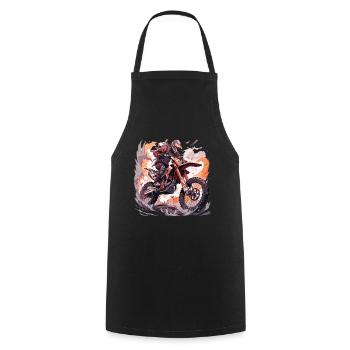 Motocross Dirt Bike Motocross Motocross Motorcycle - Cooking Apron - black - Front - AI Model Male 185 dark (185cm)