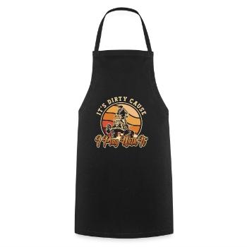 Off-Road Racing It's Dirty Cause I Play Roadtrip - Cooking Apron - black - Front - AI Model Male 185 dark (185cm)