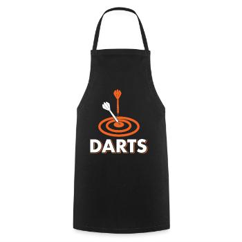 Darts Sport Verein, Dartscheibe, Pfeil Sport Dart - Kochschürze - Schwarz - Vorne - AI Model Male 185 dark (185cm)