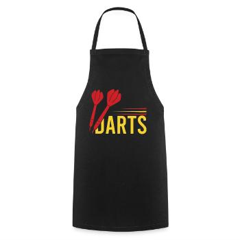 Darts Sport Verein, Dartscheibe, Pfeil Sport Dart - Kochschürze - Schwarz - Vorne - AI Model Male 185 dark (185cm)