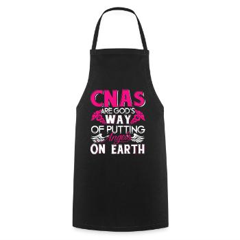 CNA God Made CNA - Cooking Apron - black - Front - AI Model Male 185 dark (185cm)