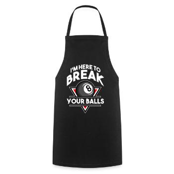 Billiard Poolbillard Snooker Verein Club Billard - Kochschürze - Schwarz - Vorne - AI Model Male 185 dark (185cm)