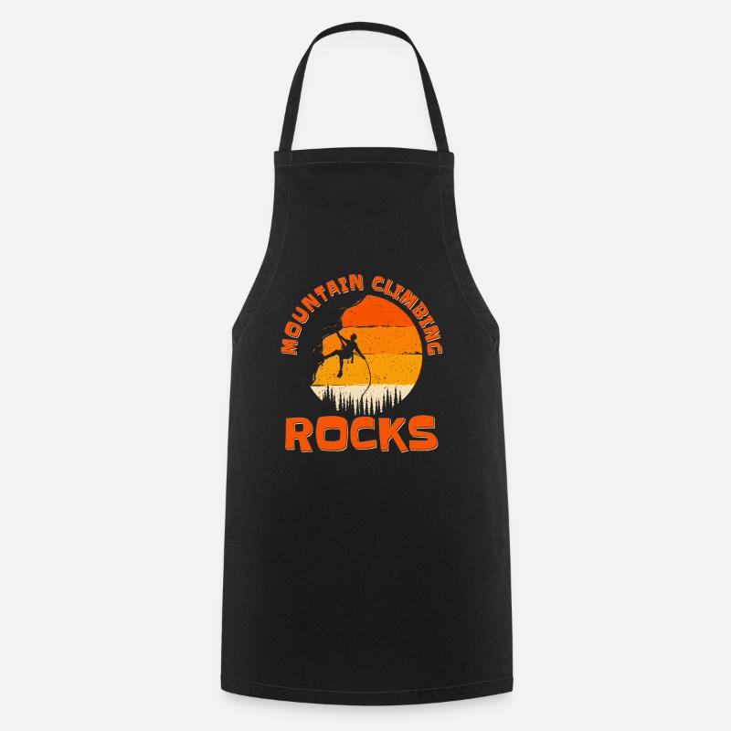 Escalade Rochers Escalade Sportive - Tablier de cuisine - noir