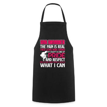 Dog Groomer Dog Groomer's Life - Cooking Apron - black - Front - AI Model Male 185 dark (185cm)