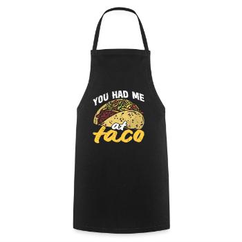 Taco Somberero Mexikanisch Mexiko Latino - Kochschürze - Schwarz - Vorne - AI Model Male 185 dark (185cm)
