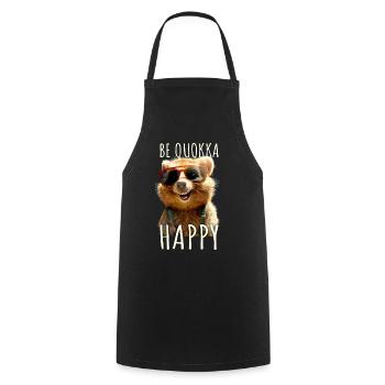 Quokka Be Quokka Happy Australia Smile Quokkas - Cooking Apron - black - Front - AI Model Male 185 dark (185cm)