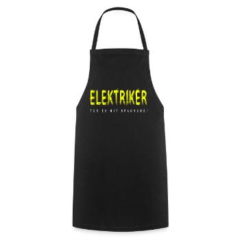 Elektriker Handwerker Design - Kochschürze - Schwarz - Vorne - AI Model Male 185 dark (185cm)