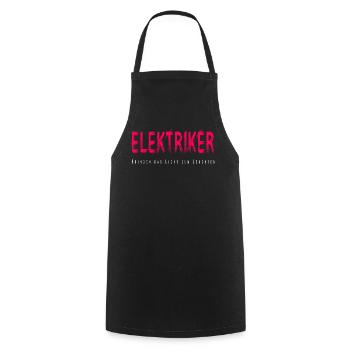 Elektriker Handwerke Design - Kochschürze - Schwarz - Vorne - AI Model Male 185 dark (185cm)