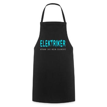 Elektriker Handwerker Design - Kochschürze - Schwarz - Vorne - AI Model Male 185 dark (185cm)