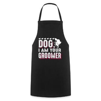 Dog Groomer Dog I Am Your Groomer - Cooking Apron - black - Front - AI Model Male 185 dark (185cm)