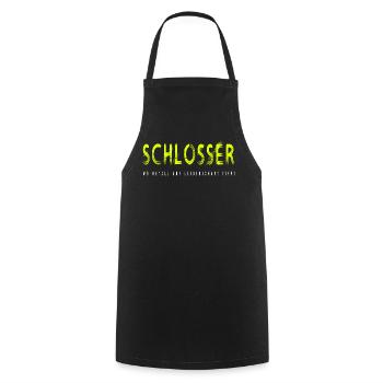 Schlosser Handwerker Design - Kochschürze - Schwarz - Vorne - AI Model Male 185 dark (185cm)