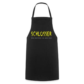 Schlosser Handwerker Design - Kochschürze - Schwarz - Vorne - AI Model Male 185 dark (185cm)