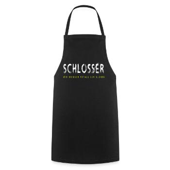 Schlosser Handwerker Design - Kochschürze - Schwarz - Vorne - AI Model Male 185 dark (185cm)