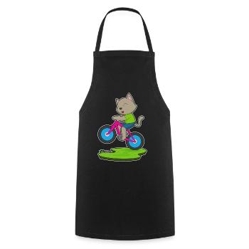 Vélo chat - Tablier de cuisine - noir - Devant - AI Model Male 185 dark (185cm)