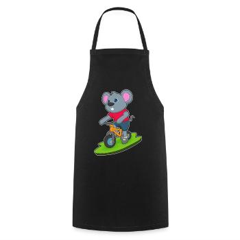 Vélo souris - Tablier de cuisine - noir - Devant - AI Model Male 185 dark (185cm)