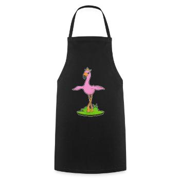 Couronne de flamant rose - Tablier de cuisine - noir - Devant - AI Model Male 185 dark (185cm)