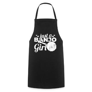 Just a Banjo Girl - Cooking Apron - black - Front - AI Model Male 185 dark (185cm)