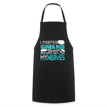 Guinea Pig I Prefer Guinea Pig - Cooking Apron - black - Front - AI Model Male 185 dark (185cm)