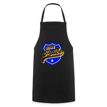Project Management Scope Police Loves Team Manager - Cooking Apron - black - Front - AI Model Male 185 dark (185cm)