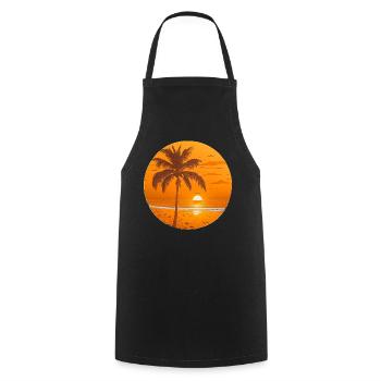 Sonnenuntergang - Kochschürze - Schwarz - Vorne - AI Model Male 185 dark (185cm)