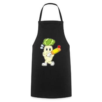 Radish Cricket Cricket Bats - Cooking Apron - black - Front - AI Model Male 185 dark (185cm)