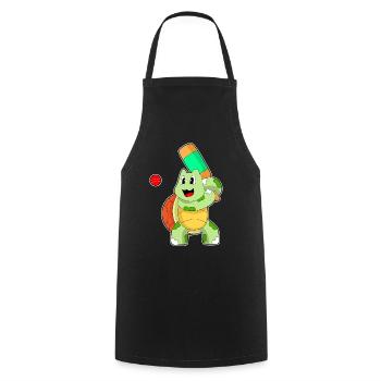 Turtle Cricket Cricket Bats - Cooking Apron - black - Front - AI Model Male 185 dark (185cm)