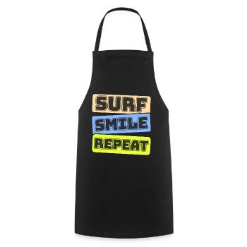 Surf, kitesurf, wakeboard, beach surfers - Tablier de cuisine - noir - Devant - AI Model Male 185 dark (185cm)
