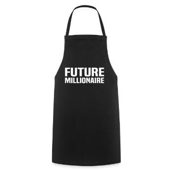 Stock Market Investment Banker - Future Millionair - Kochschürze - Schwarz - Vorne - AI Model Male 185 dark (185cm)