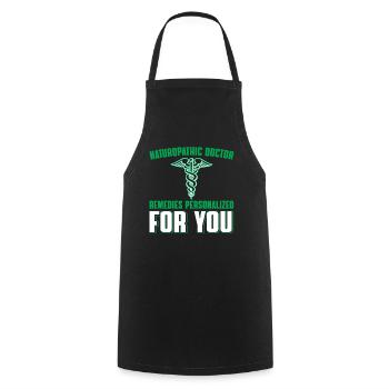 Naturopath Naturopathy - Cooking Apron - black - Front - AI Model Male 185 dark (185cm)